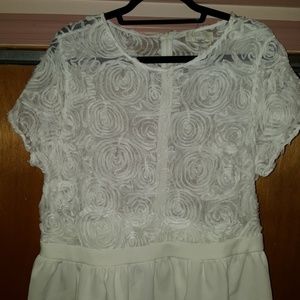 Forever 21 white short sleeve dress